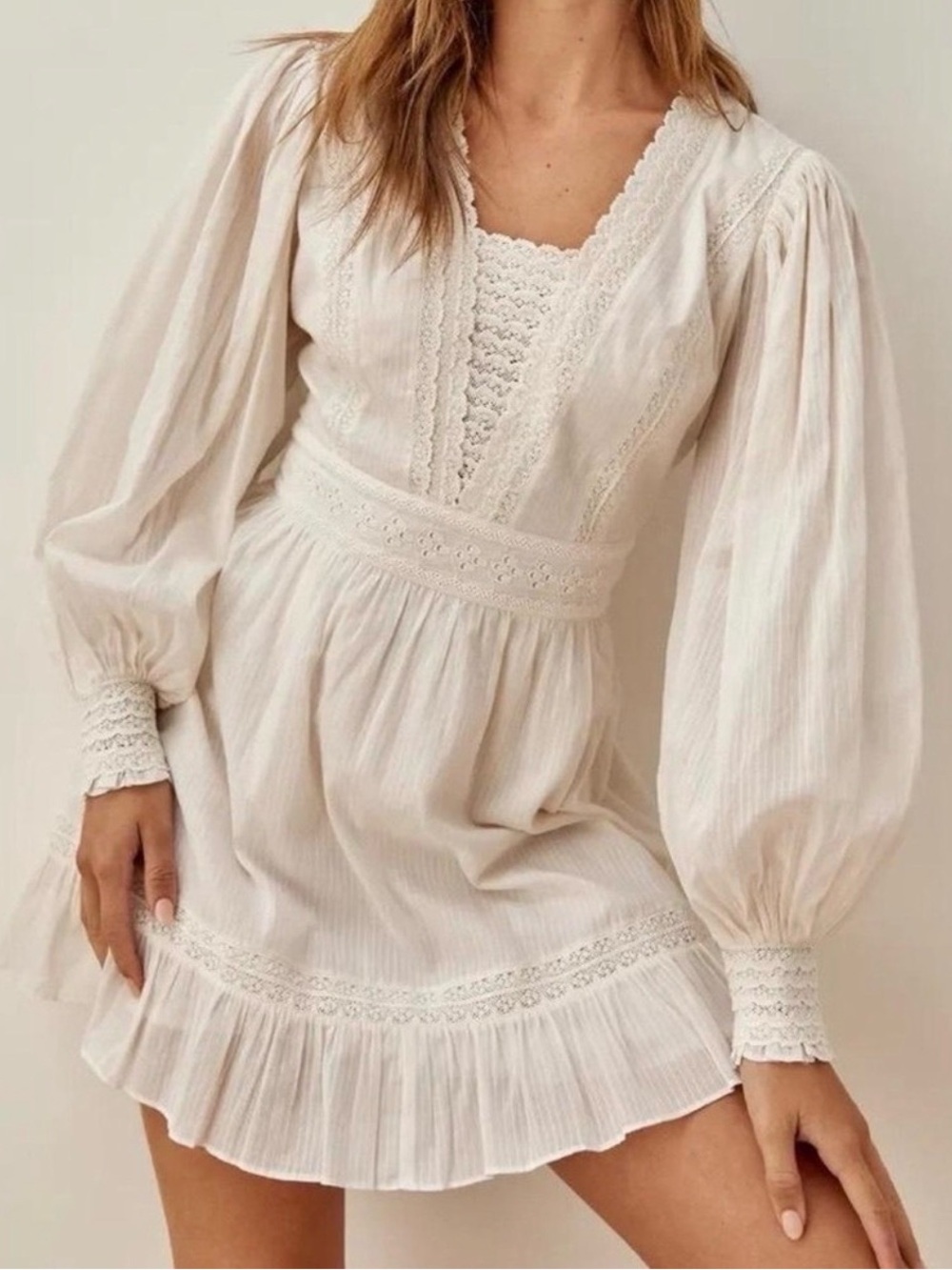 Reformation Elisabetta Dress (Cream)